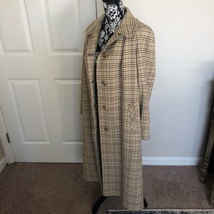 Ladies vintage aquascutum check tweed trench coat